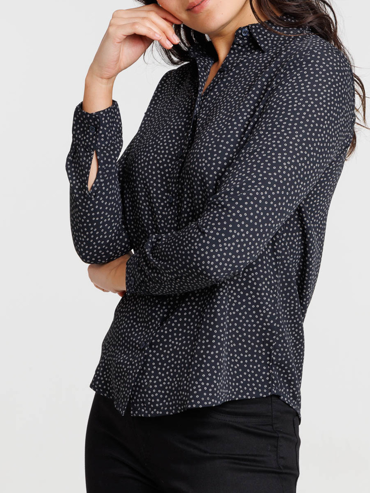 Chemise graphique marine navy femme