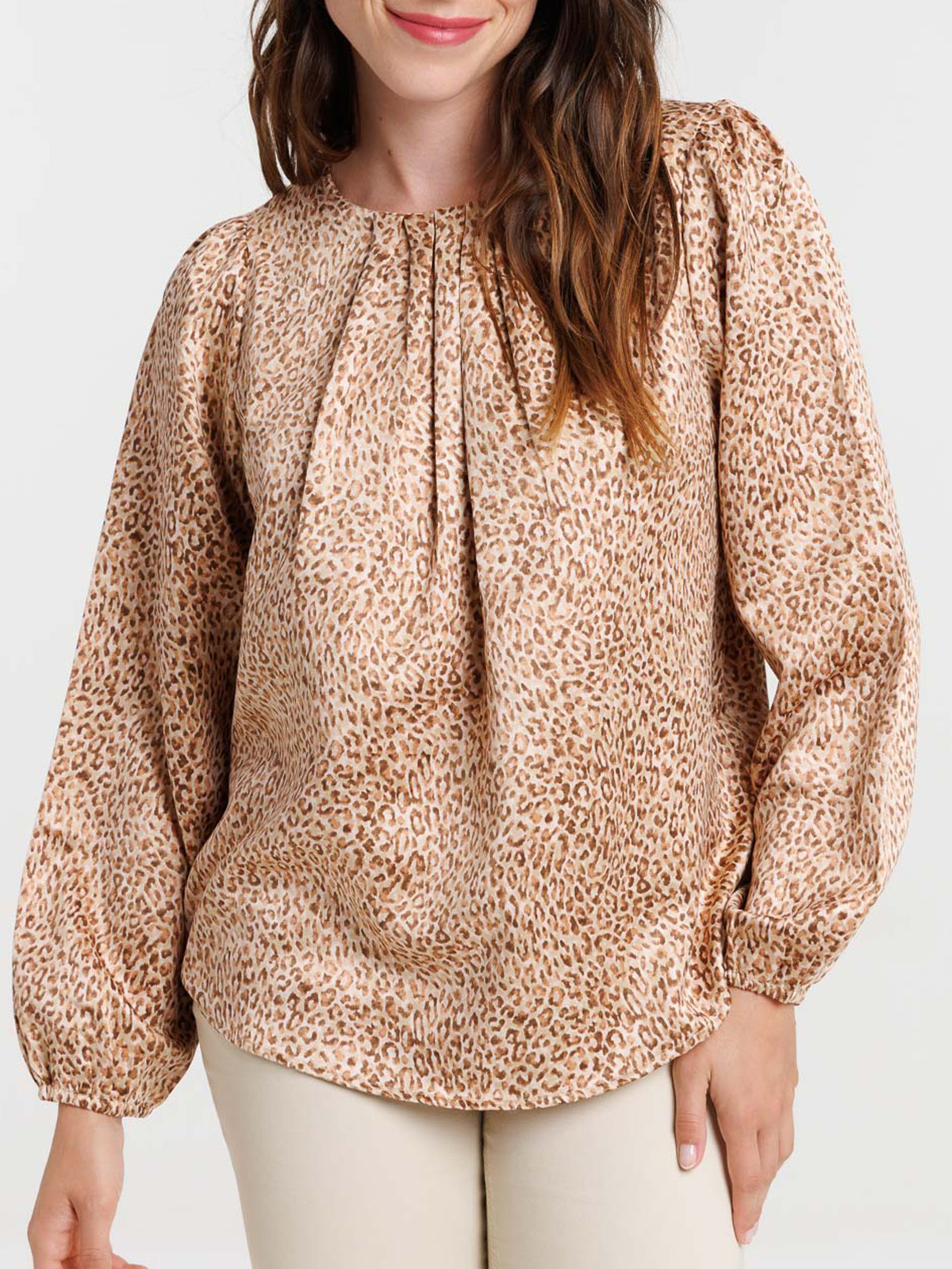 Blouse imprimée léopard femme