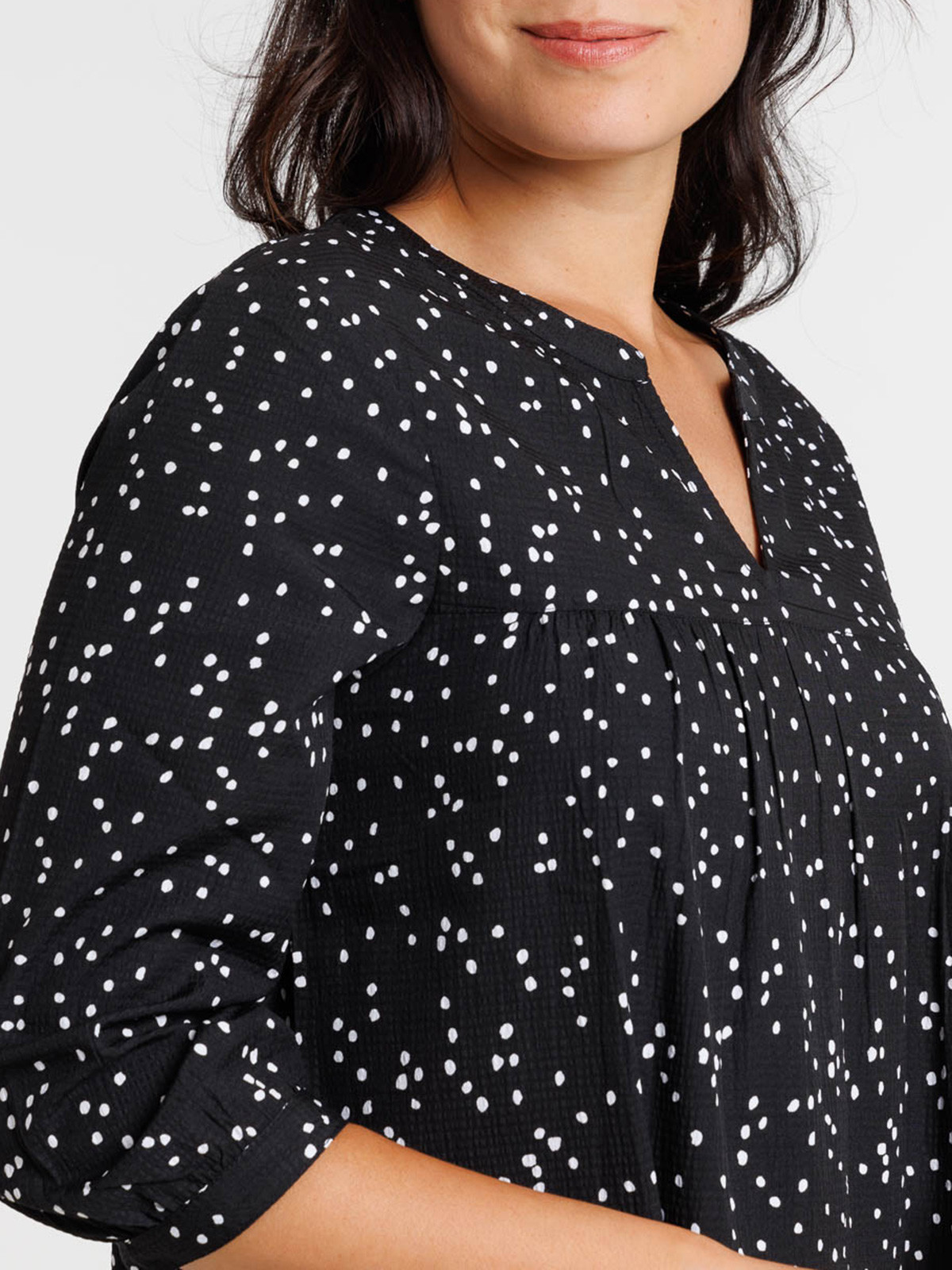 Robe à pois noire femme Robe à pois noire femme