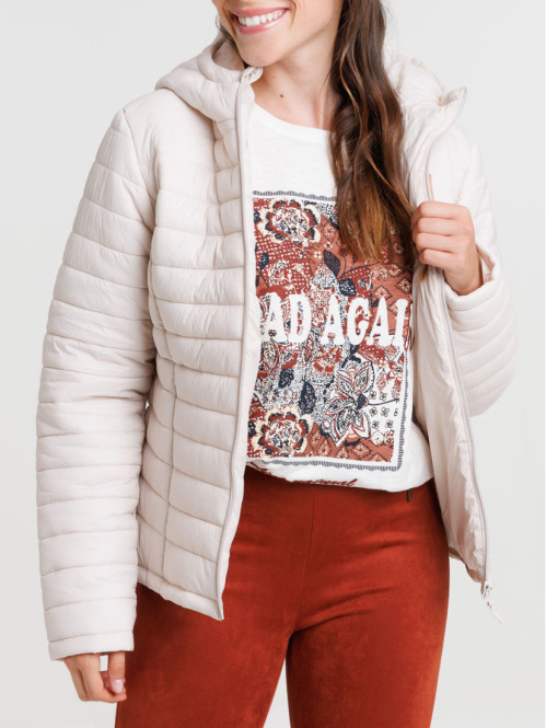 Doudoune légère crème...