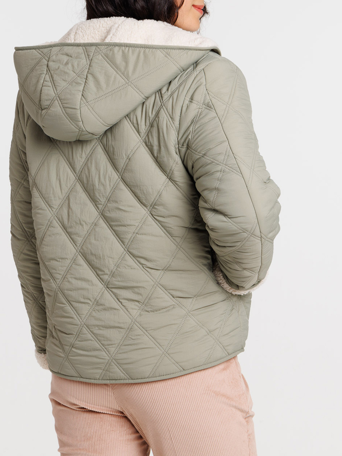 Doudoune réversible tilleul femme