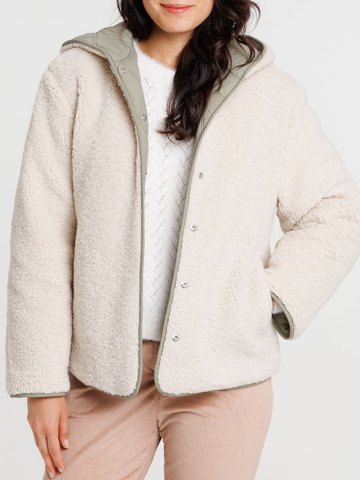 Doudoune réversible tilleul femme