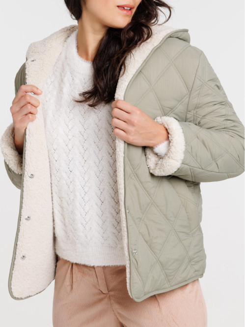 Doudoune réversible tilleul femme