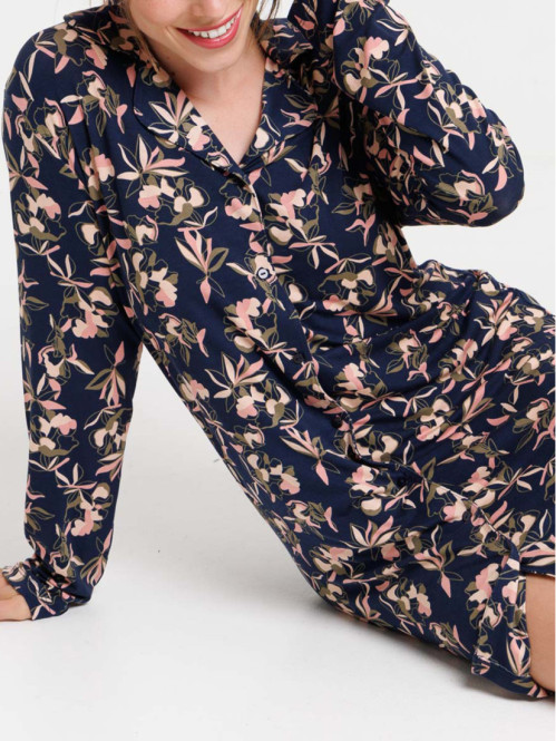 Chemise de nuit florale femme