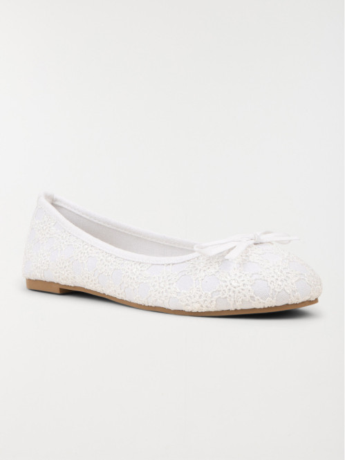 Ballerine dentelle blanc...