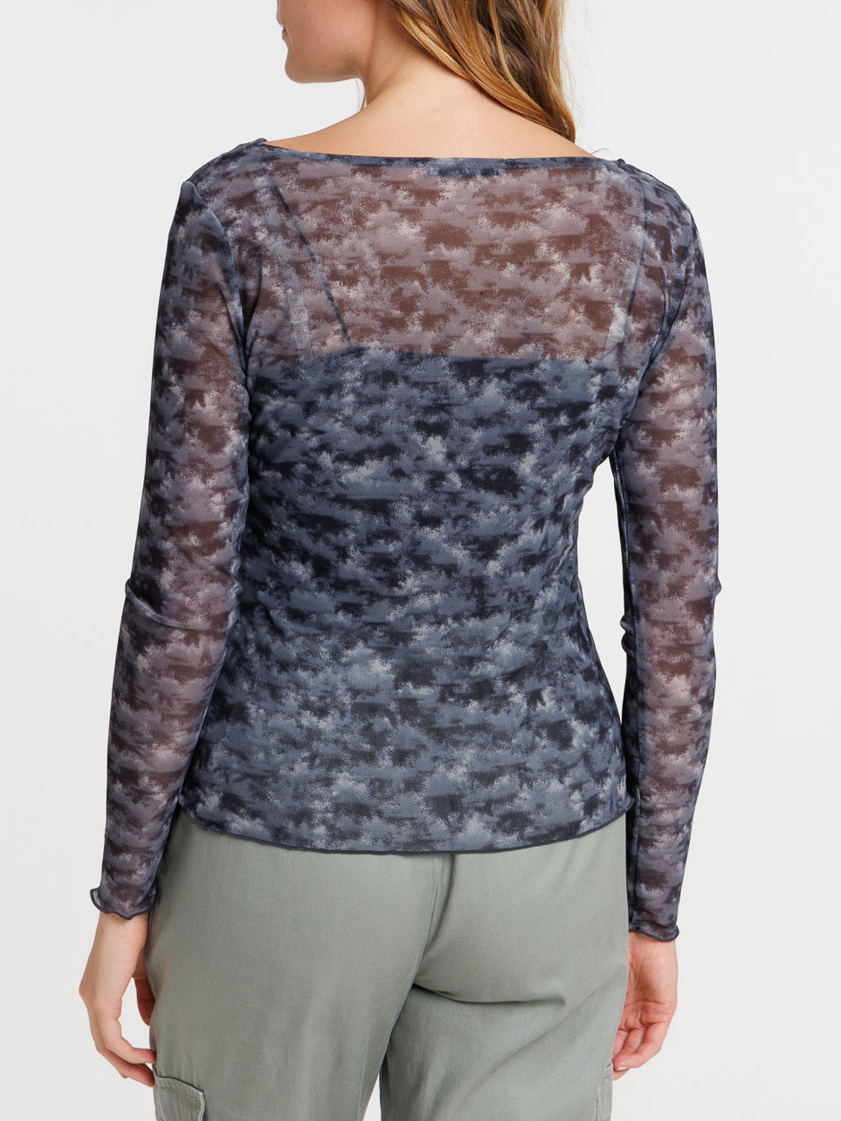 T-shirt résille manches longues femme T-shirt résille manches longues femme