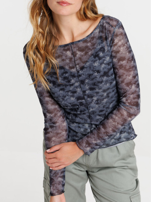 T-shirt résille manches...