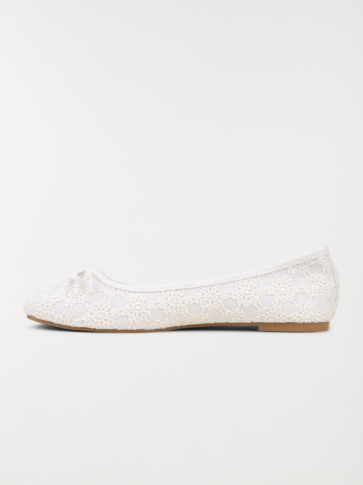 Ballerine dentelle blanc femme (36-41)