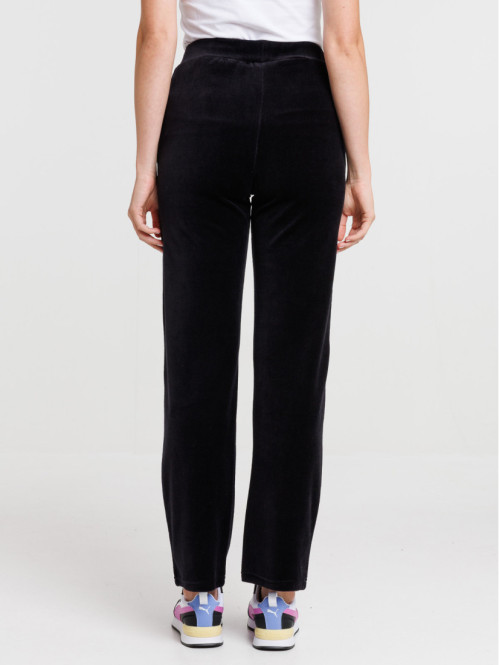 Jogging large velours noir femme