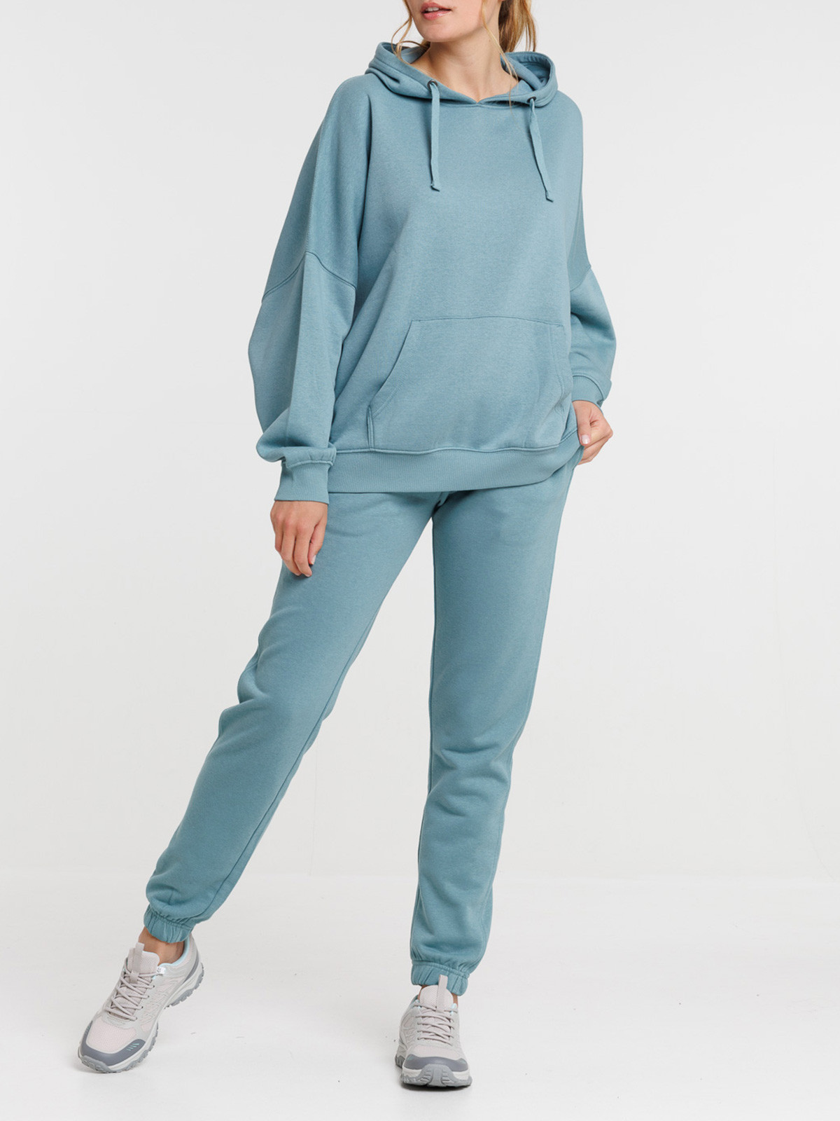 Pantalon molleton vert de gris femme