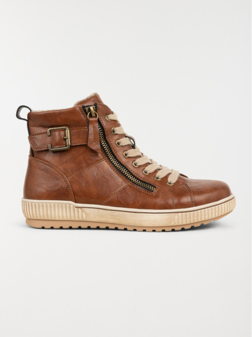 Baskets montantes zippées femme (36-41)