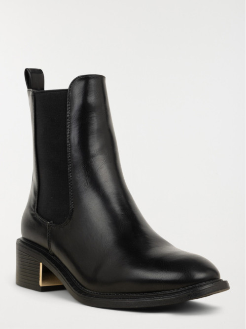 Bottines plates noires...