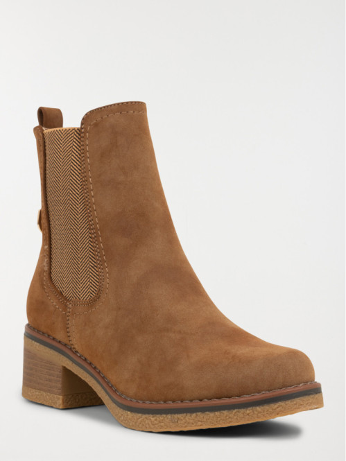 Bottine à talon marron...