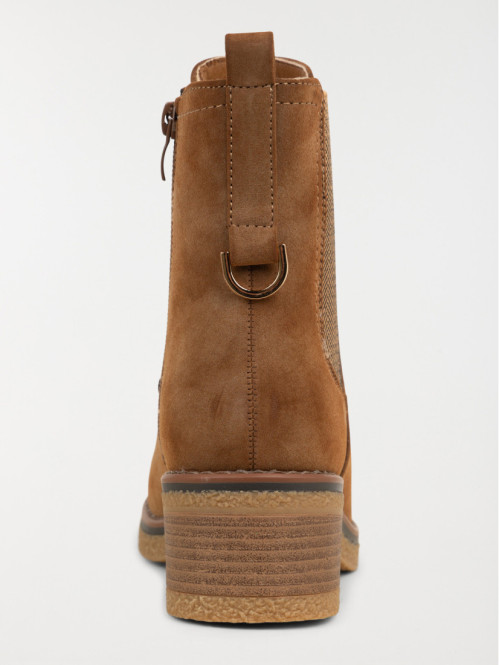 Bottine à talon marron...