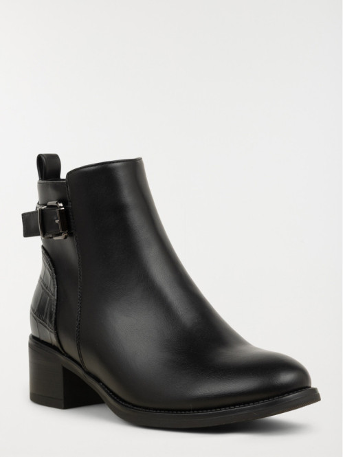 Bottines noires à talon...