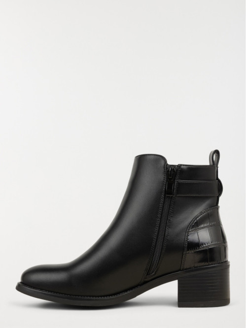 Bottines noires à talon...