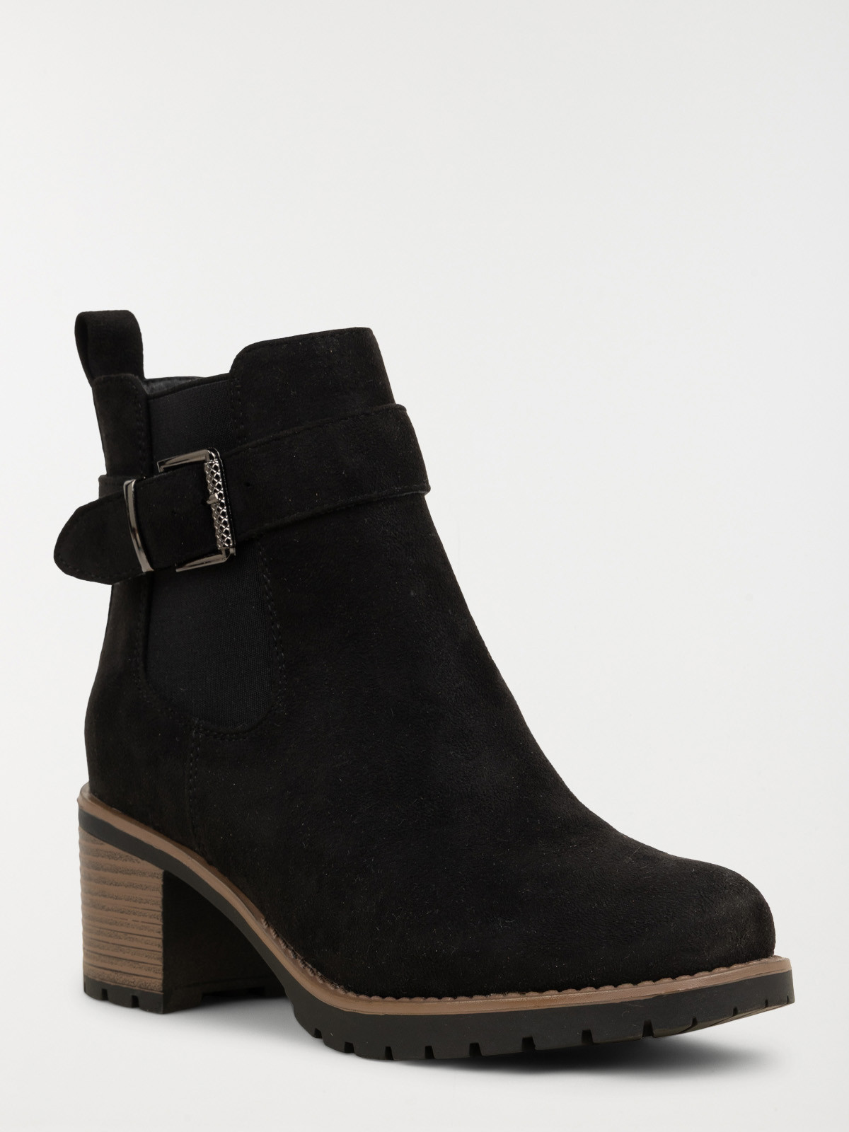 Bottines suédine à talon femme (36-41)