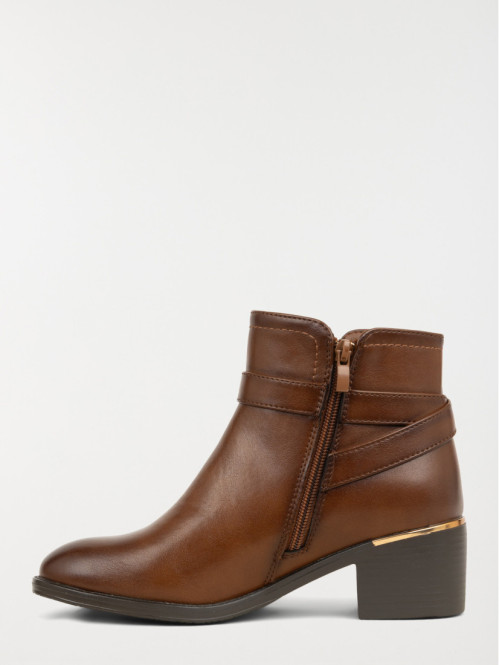 Bottines marrons à talon...