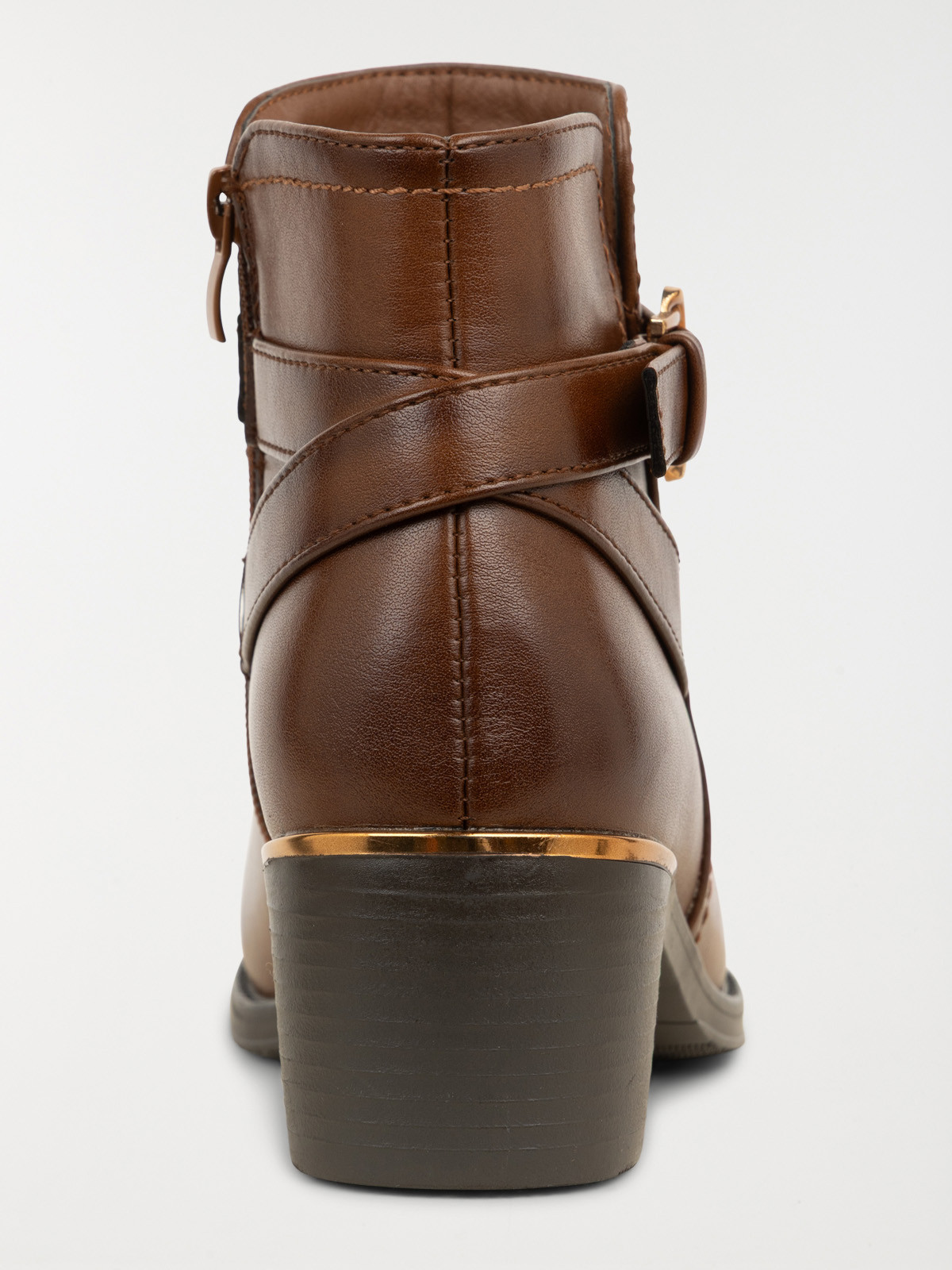 Bottines marrons à talon femme (36-41)