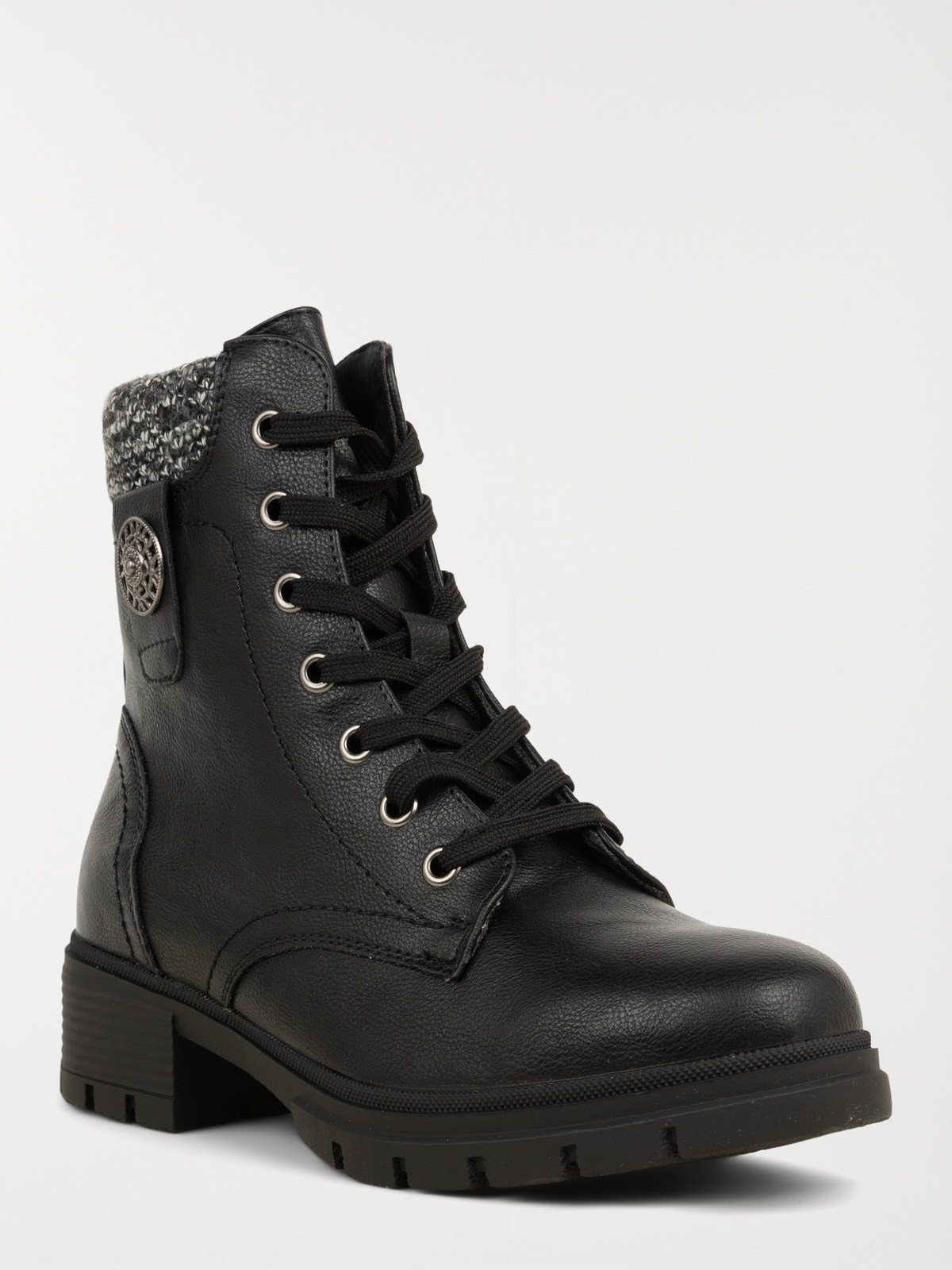 Bottines à lacet noires femme (36-41)