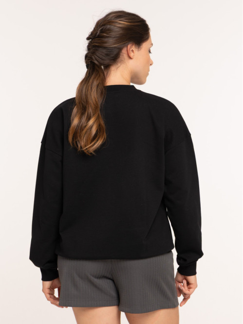 Sweat noir à message...