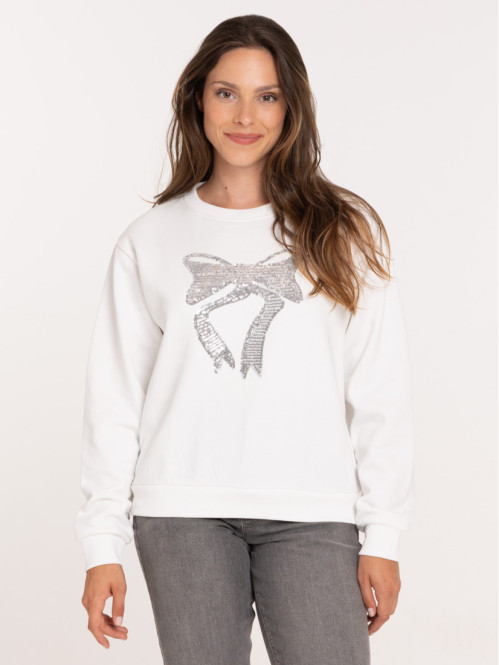 Sweat avec noeud sequins...