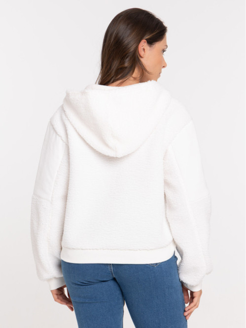 Sweat polaire à capuche femme