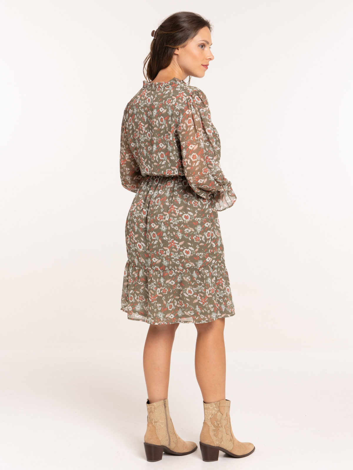 Robe courte fleurie femme