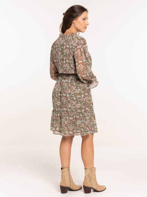 Robe courte fleurie femme