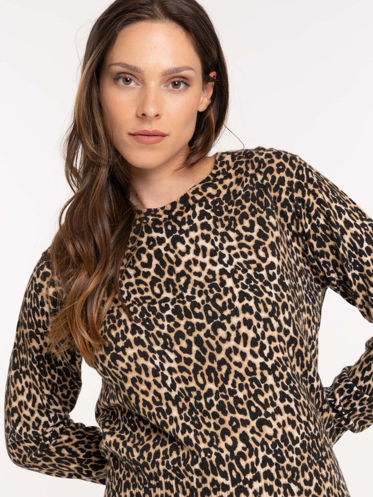 Pull léopard femme