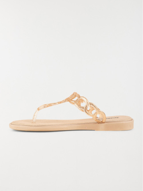 Tong rose pailletée femme (36-41