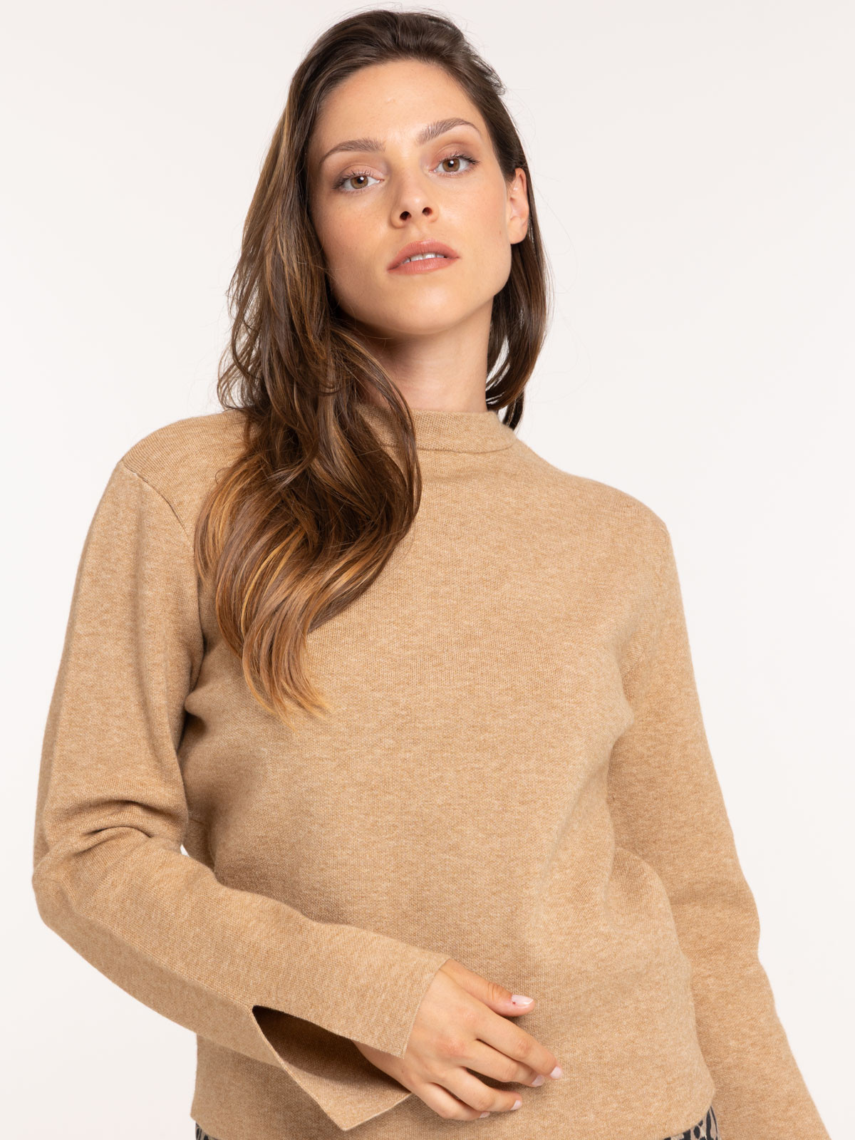 Pull manches évasées femme