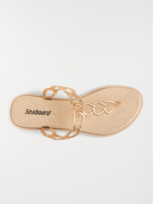 Tong rose pailletée femme (36-41