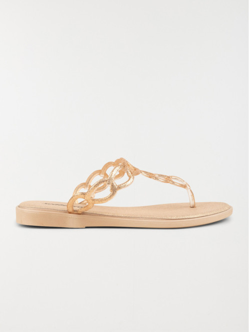 Tong rose pailletée femme (36-41