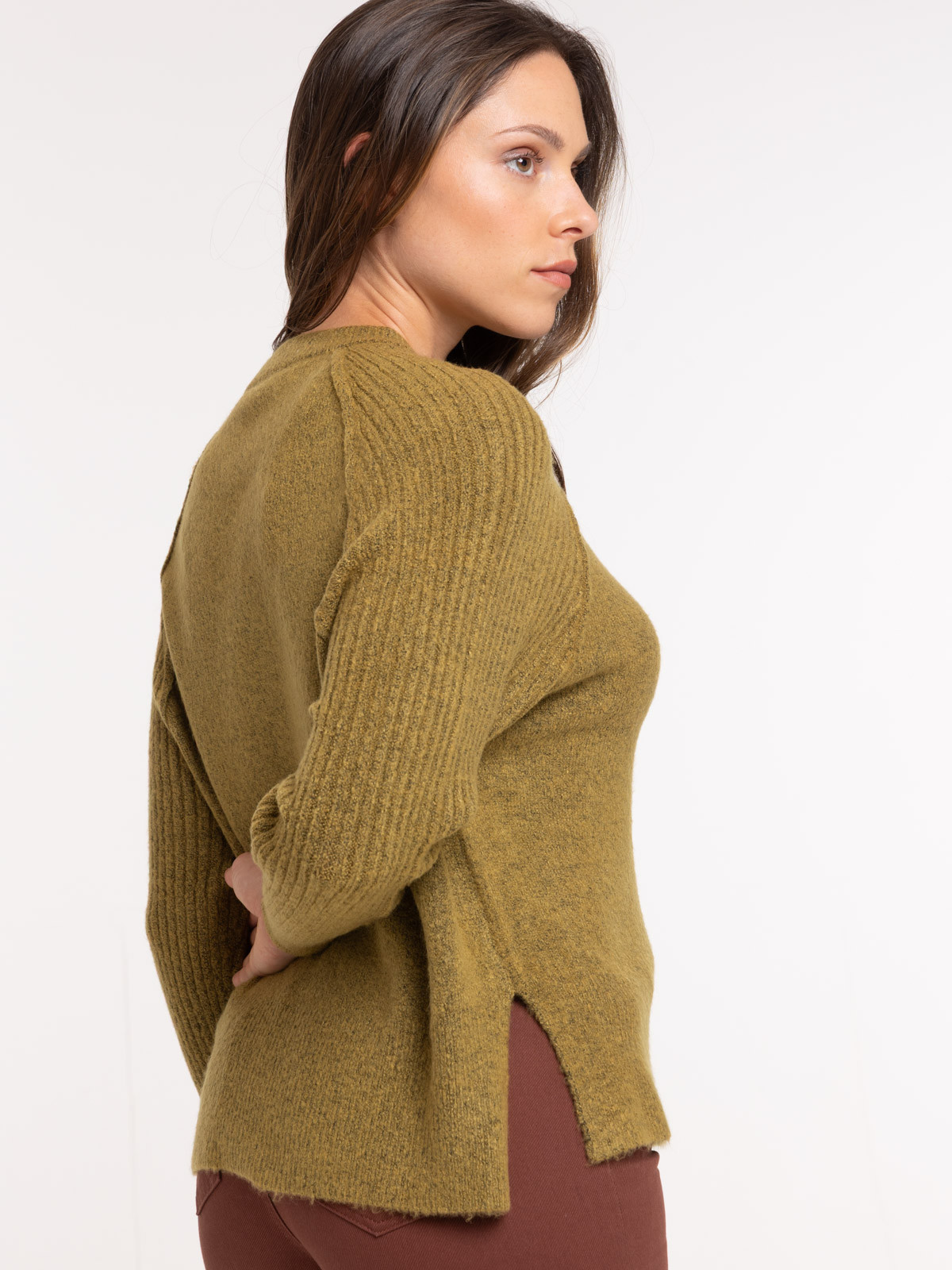 Pull coloris mousse femme