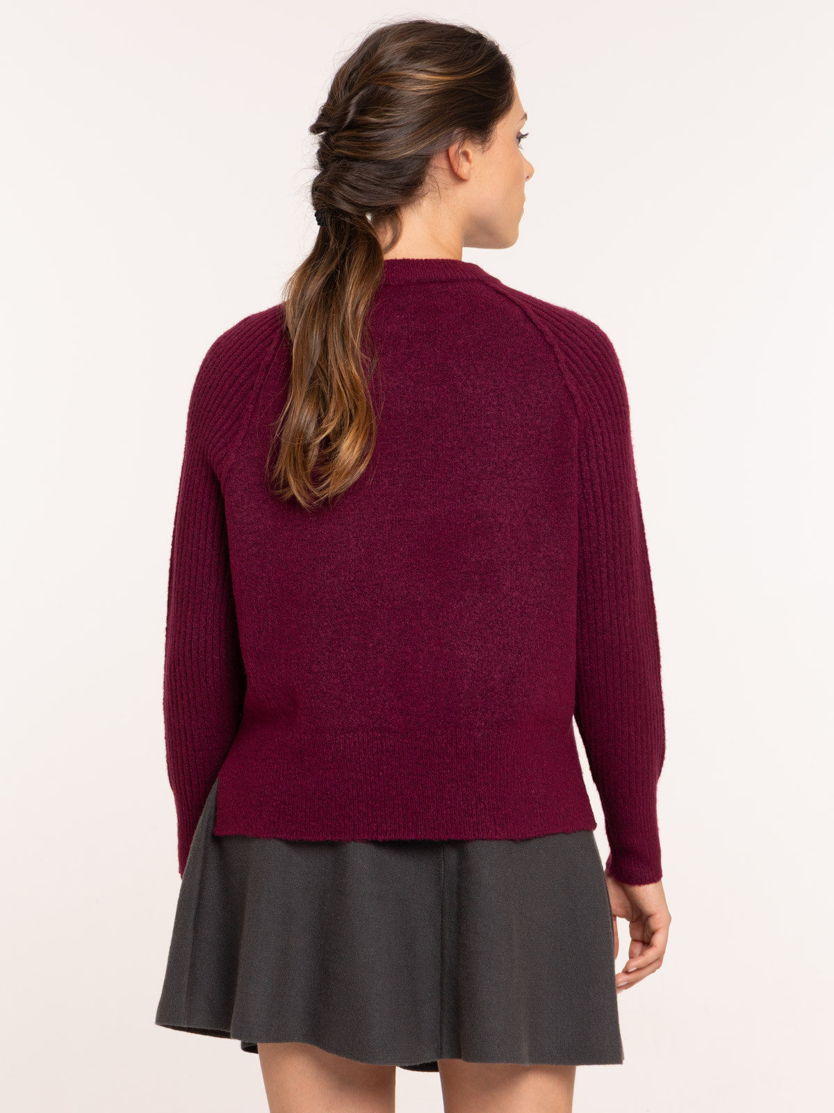 Pull col rond femme