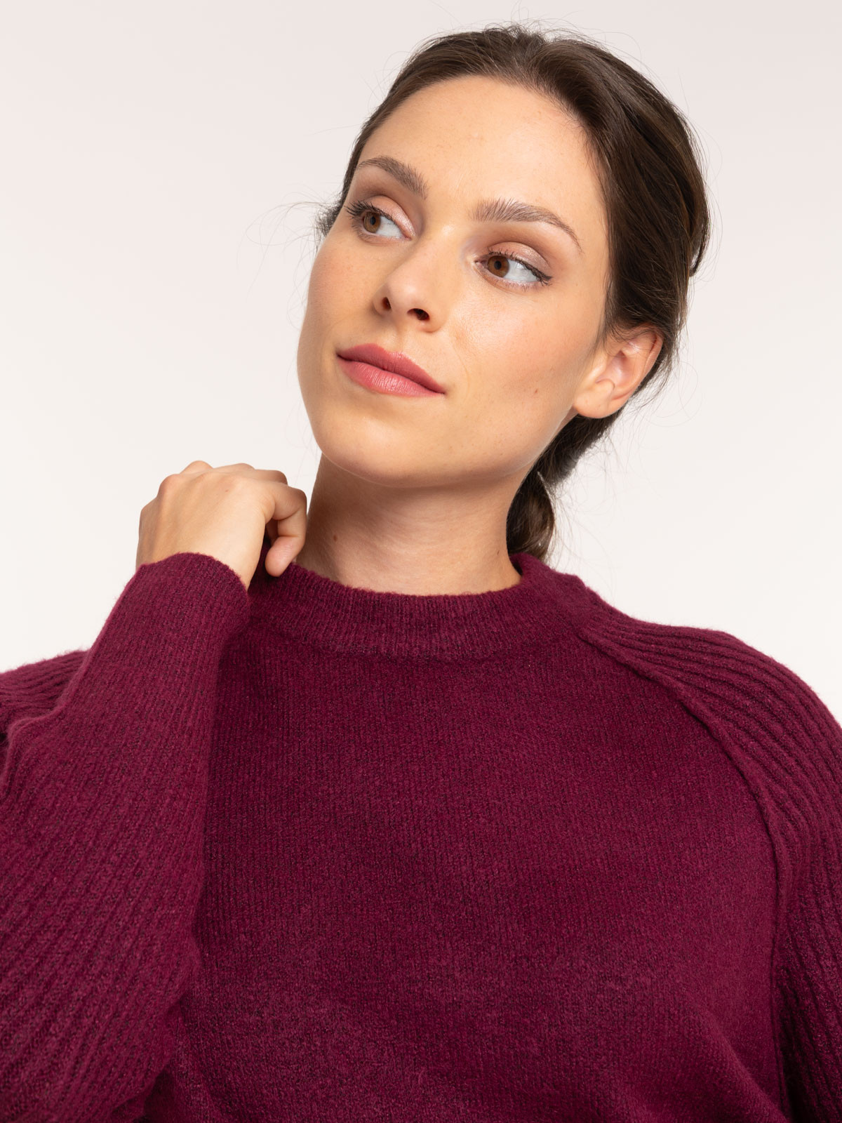 Pull col rond femme