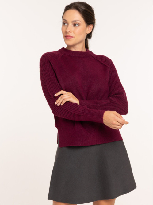 Pull col rond femme