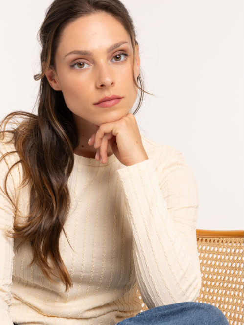 T-shirt torsades manches...