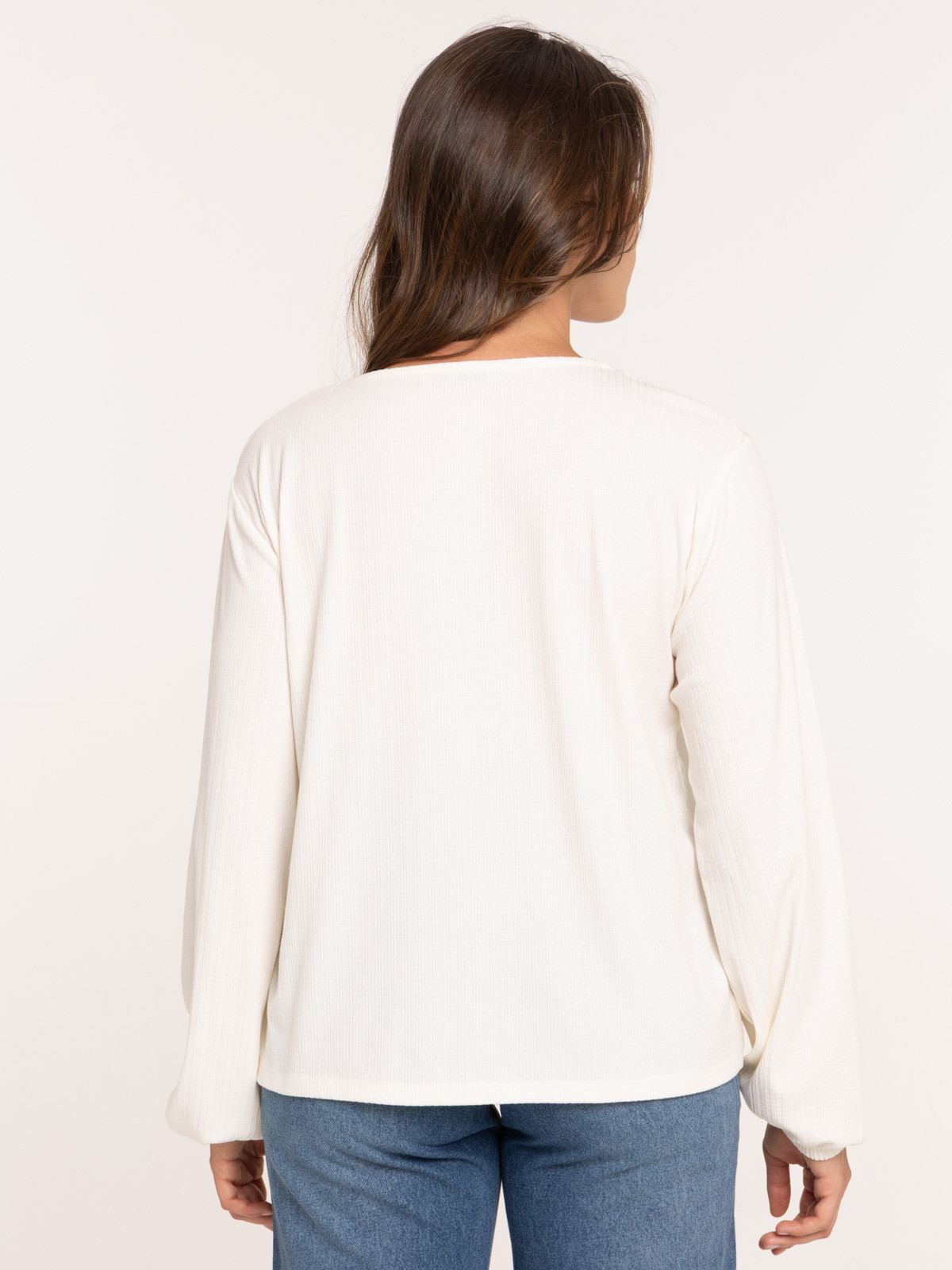 T-shirt col rond avec liens femme