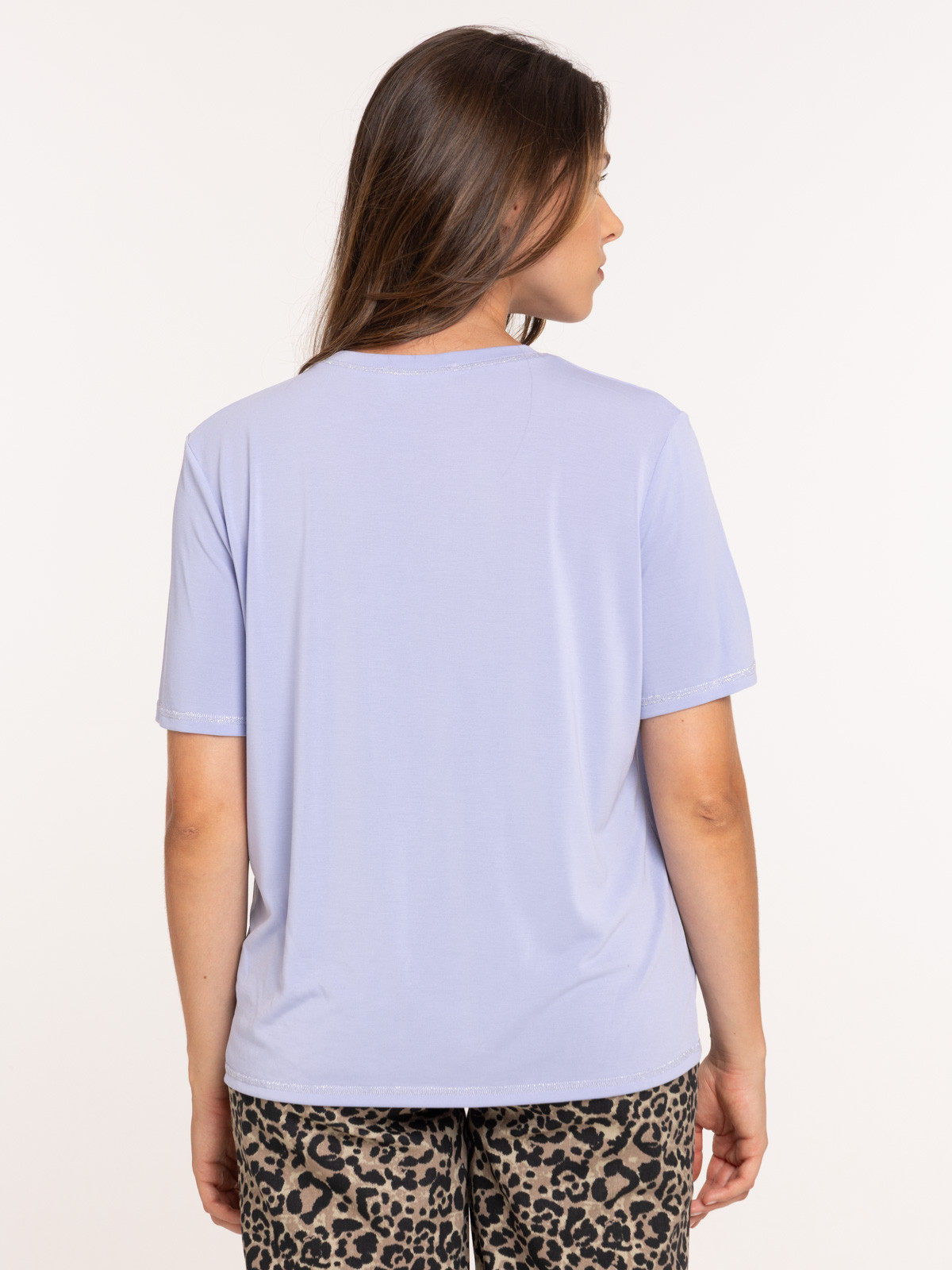 T-shirt bleu lavande femme