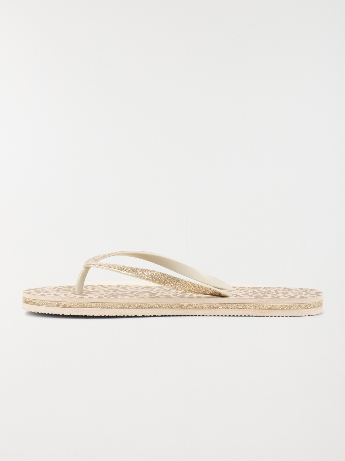 Tong léopard doré femme (36-41)