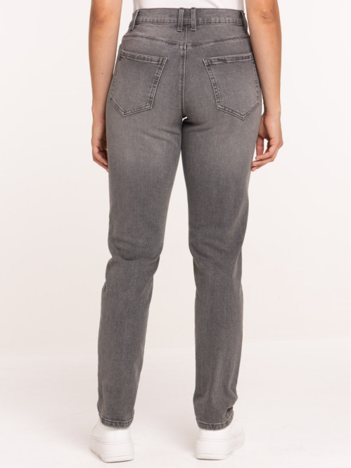 Jean mom noir femme