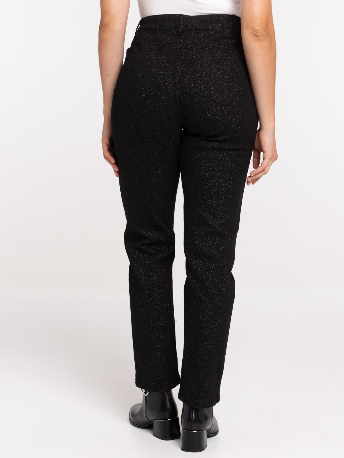 Jean droit noir femme