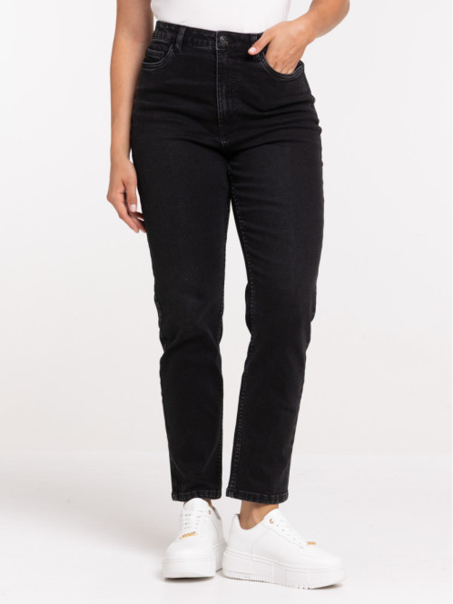 Jean regular noir femme