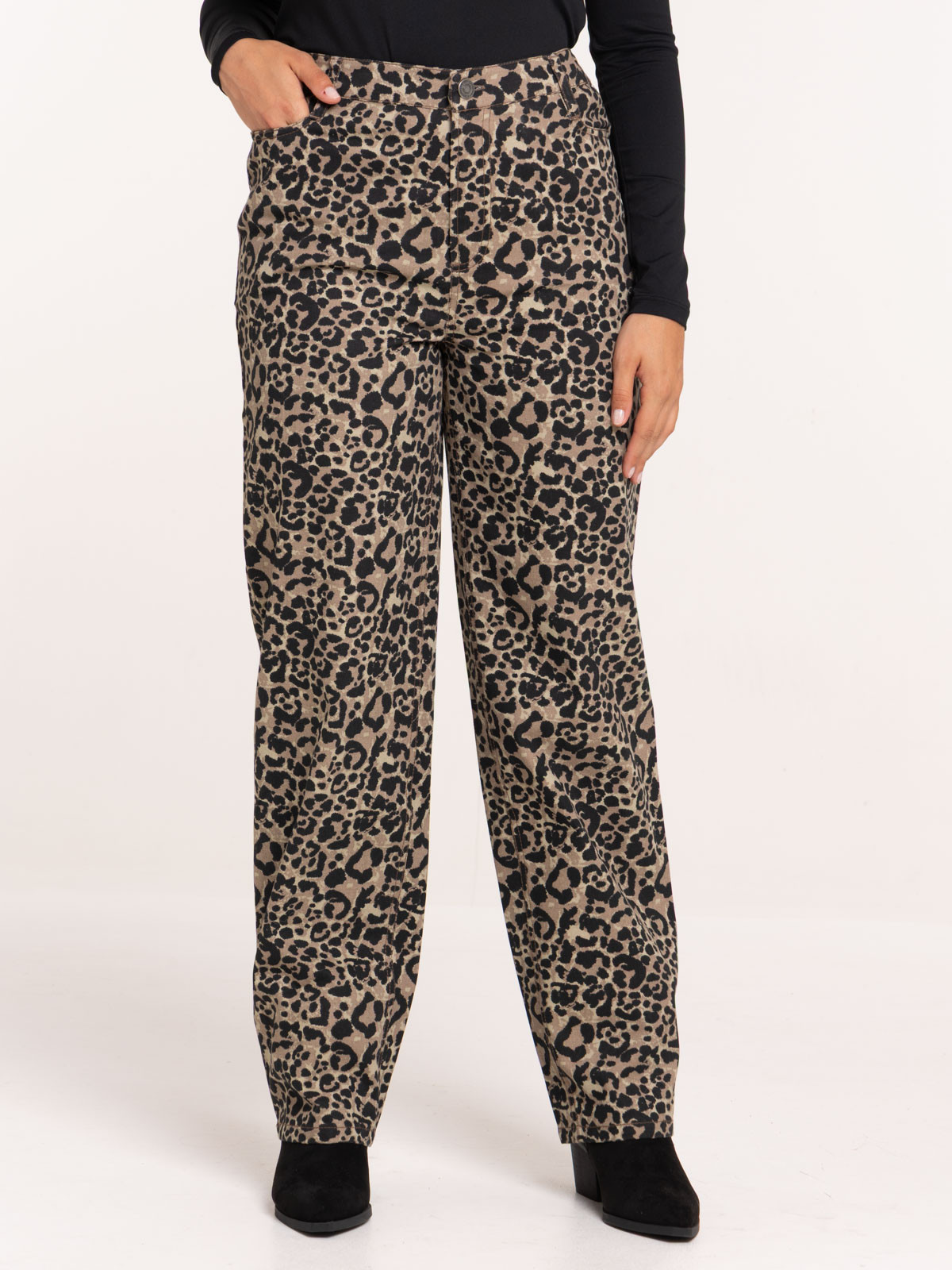 Pantalon large léopard femme Pantalon large léopard femme