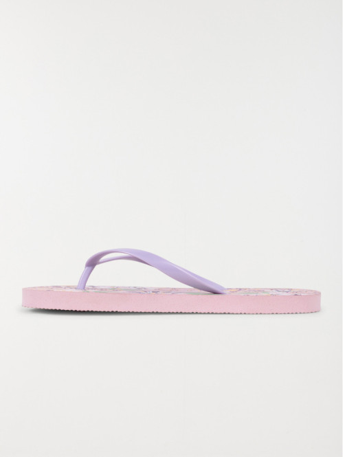 Tongs imprimées roses femme (36-41)