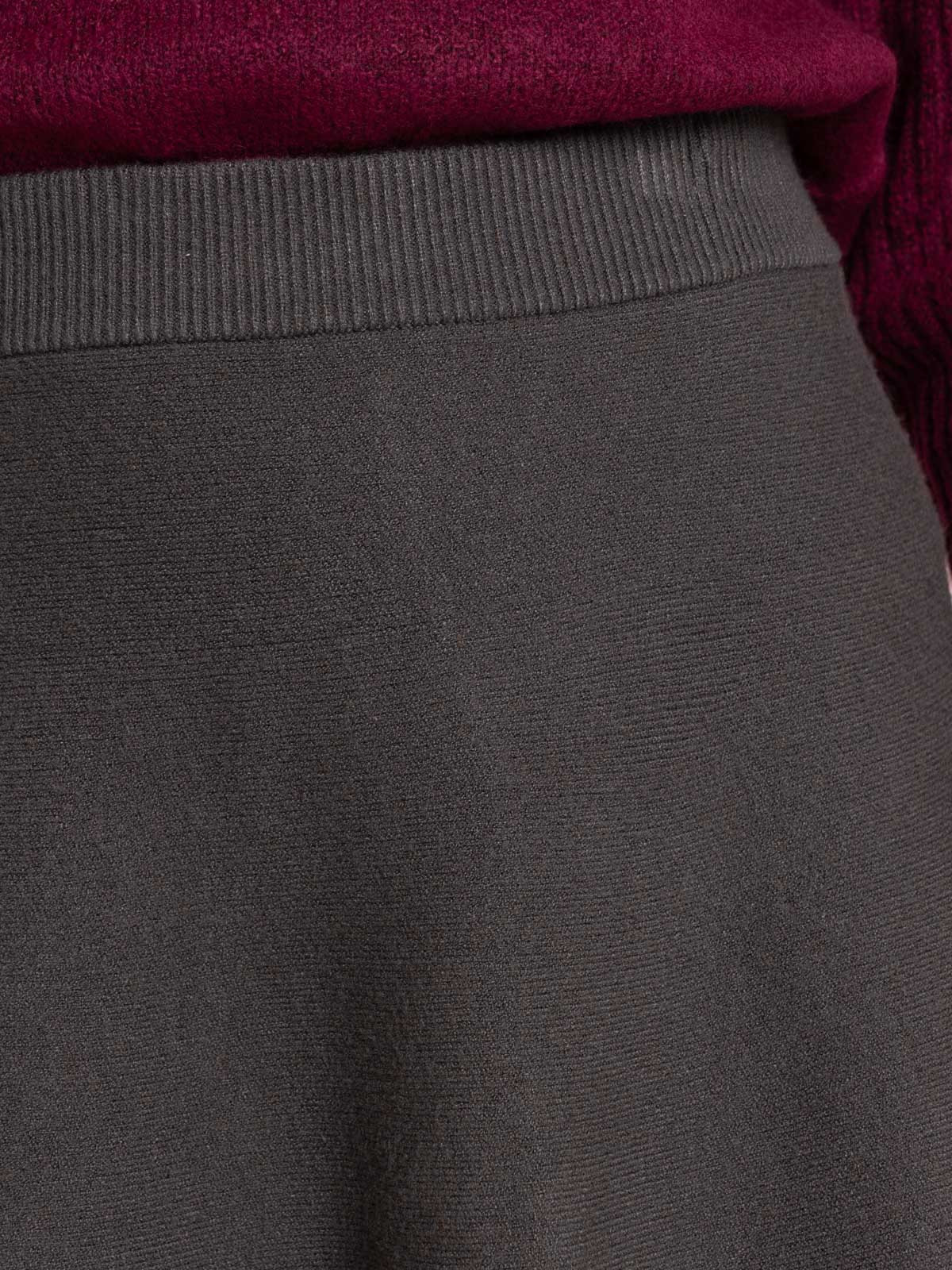 Jupe courte en maille asphalte femme