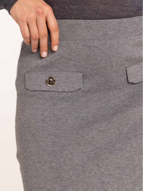 Jupe gris anthracite chiné...