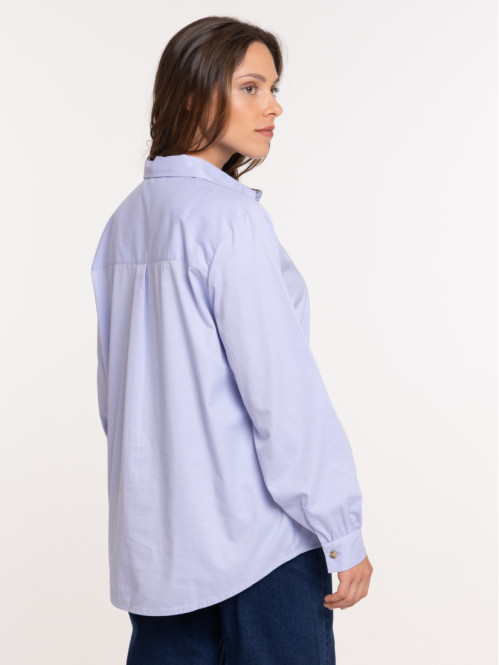 Chemise bleue lavande femme